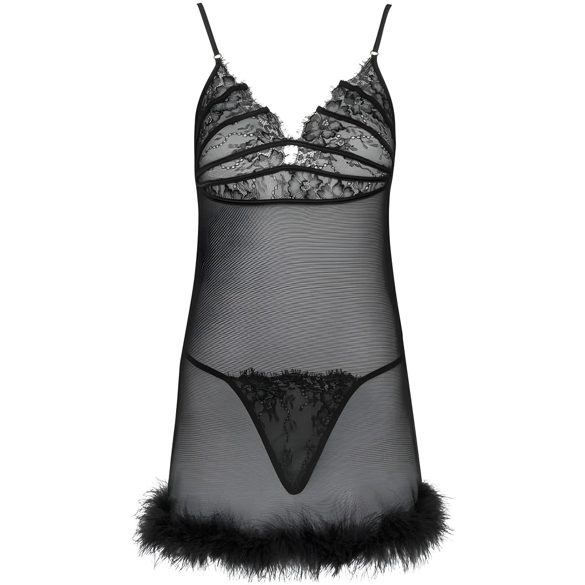 livco corsetti fashion ensemble zerunam babydoll string noir