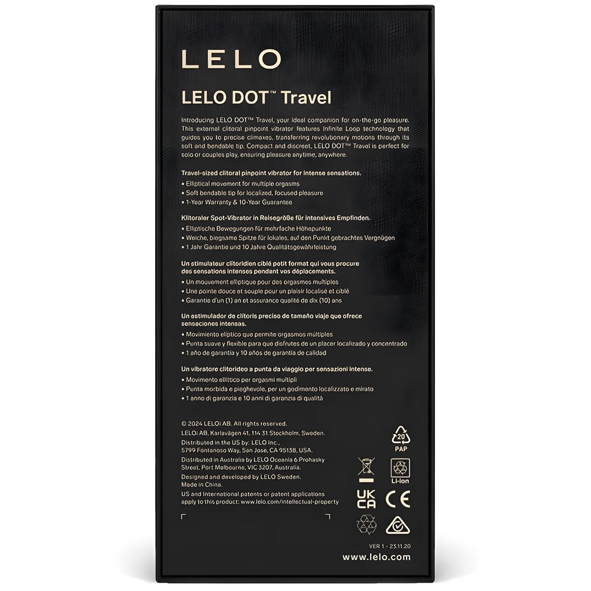 lelo dot travel stimulateur de clitoris rose