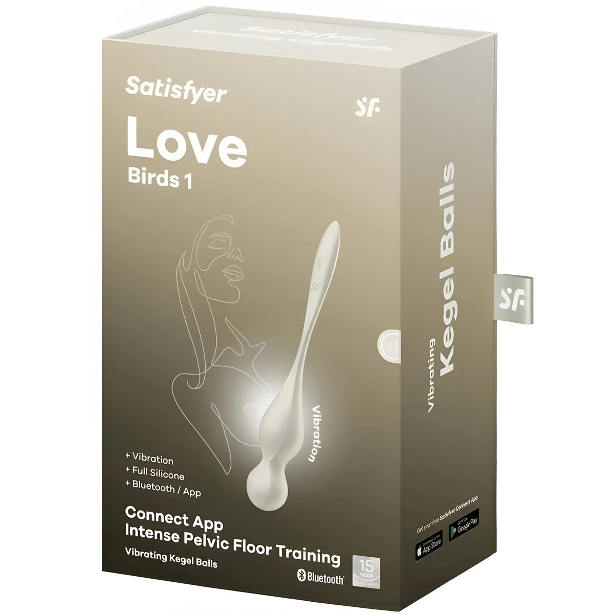 satisfyer balles vibrantes de kegel love birds blanches