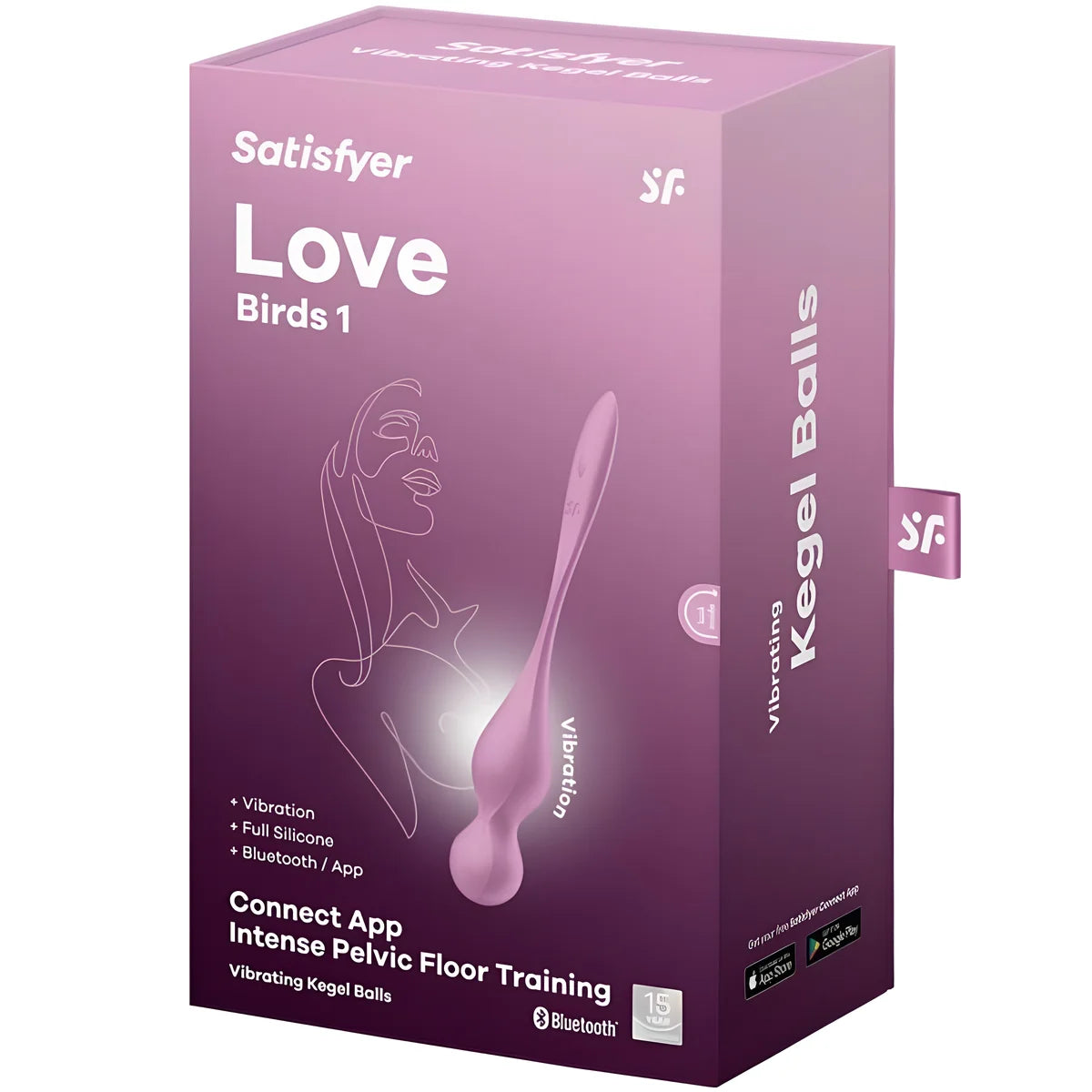 satisfyer balles vibrantes de kegel love birds rose