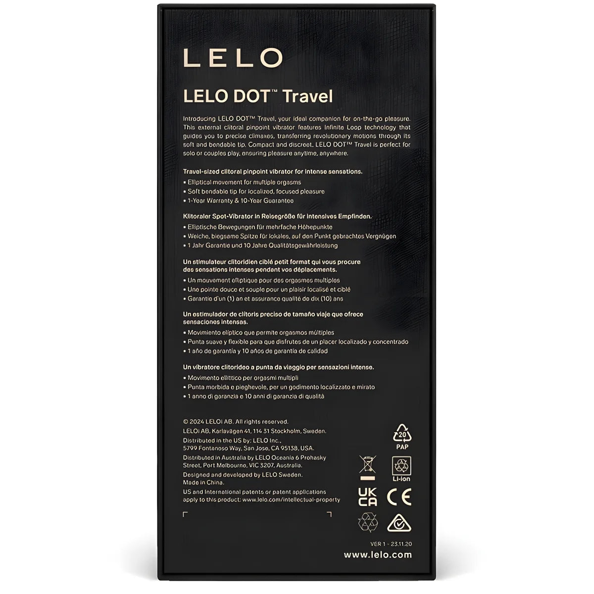 lelo dot travel stimulateur de clitoris violet