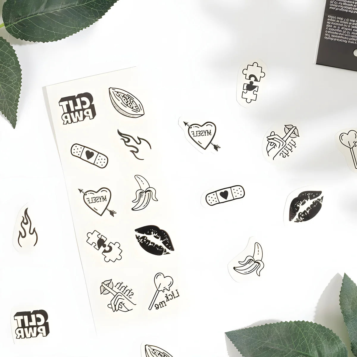 secret play ensemble de 10 tatouages temporaires candy collection