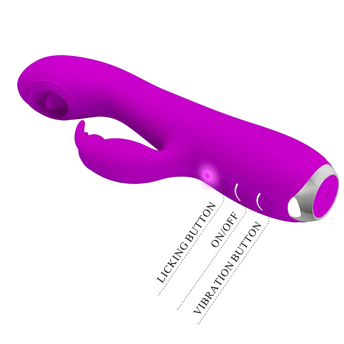 pretty love vibrateur rechargeable rachel avec ventouse violet