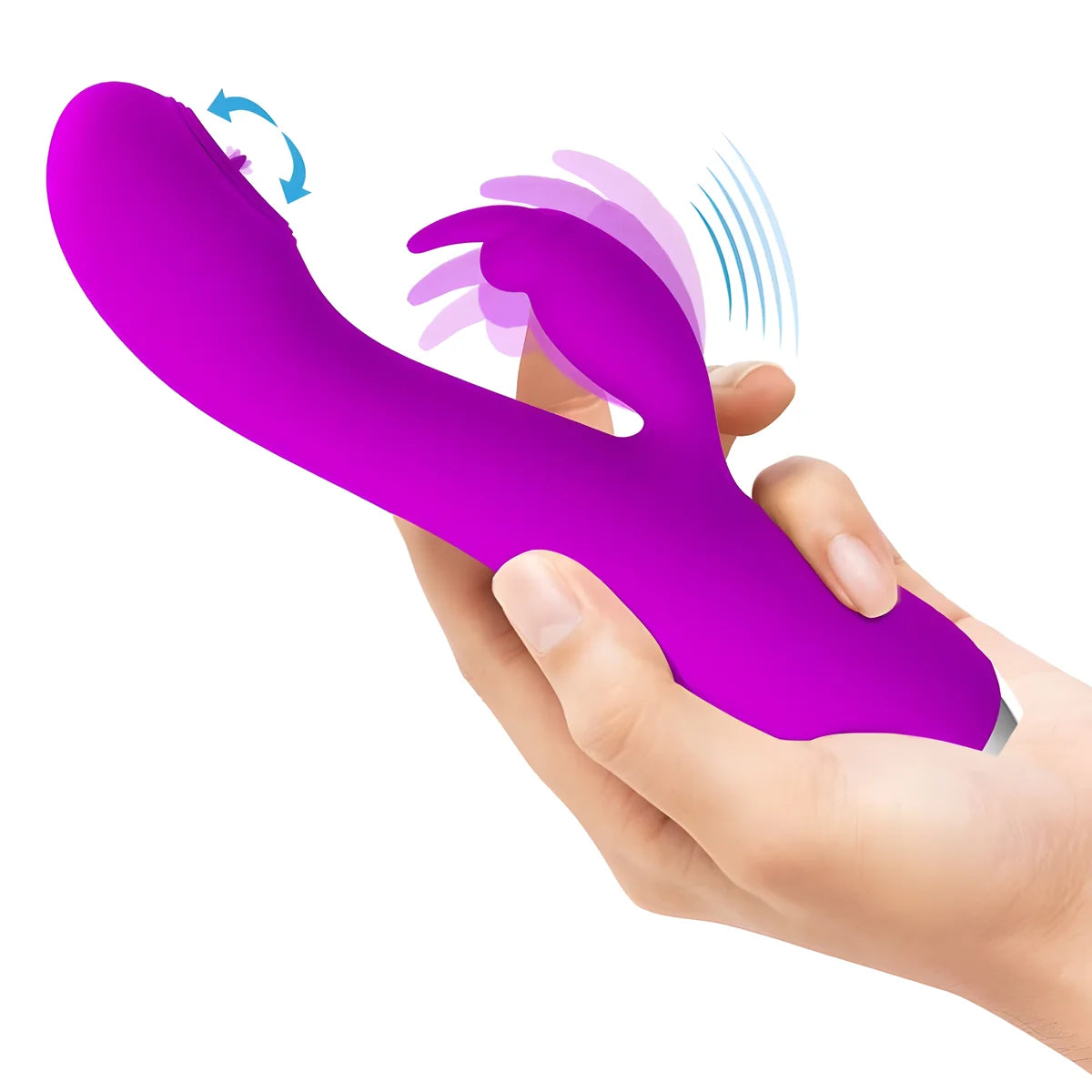 pretty love vibrateur rechargeable rachel avec ventouse violet
