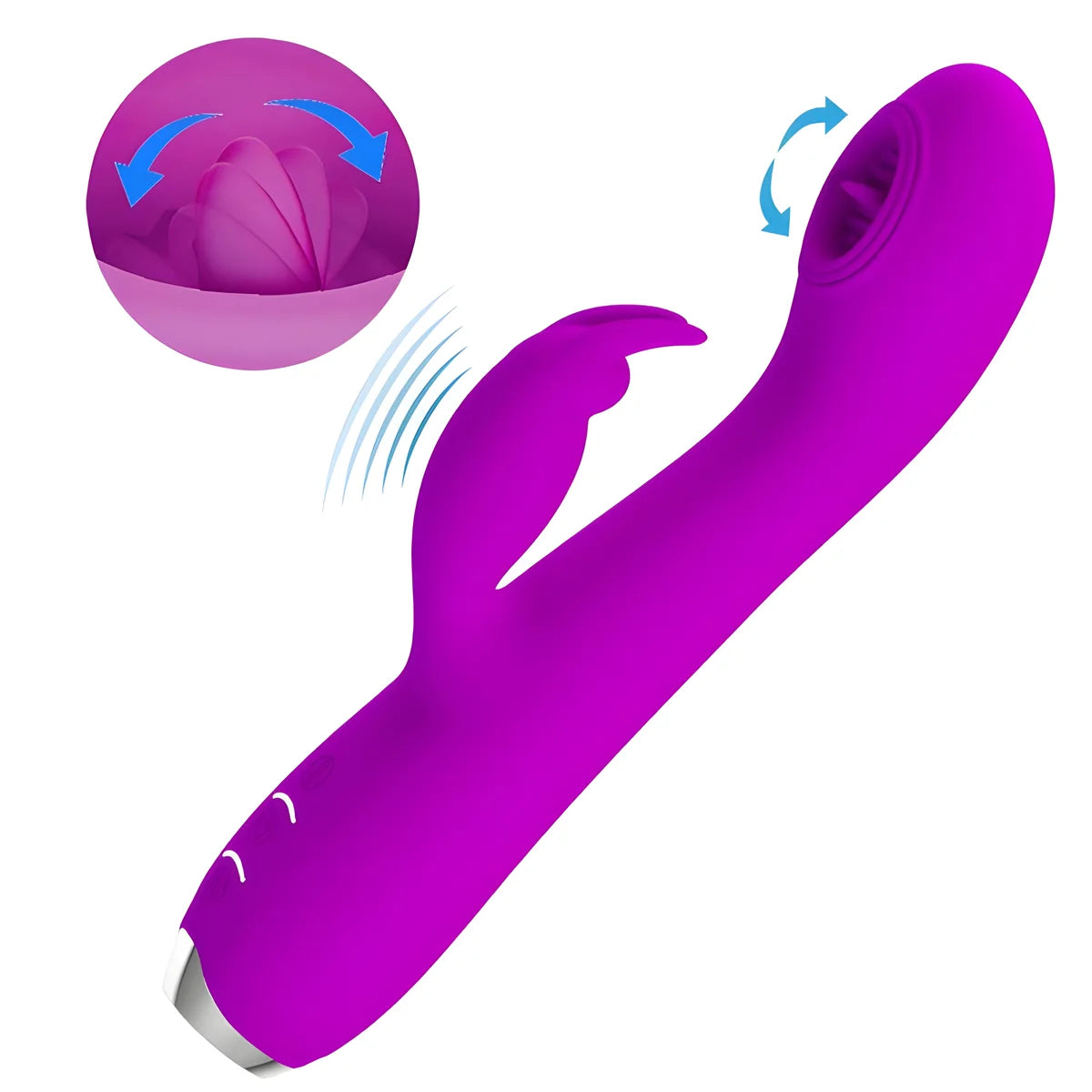 pretty love vibrateur rechargeable rachel avec ventouse violet