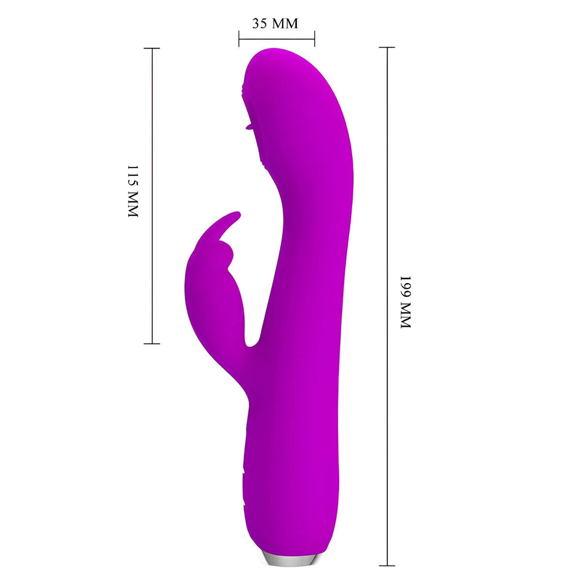 pretty love vibrateur rechargeable rachel avec ventouse violet