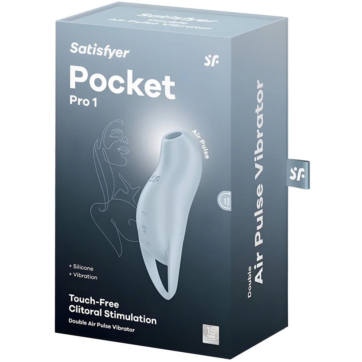 satisfyer pocket pro 1 stimulateur de clitoris bleu clair
