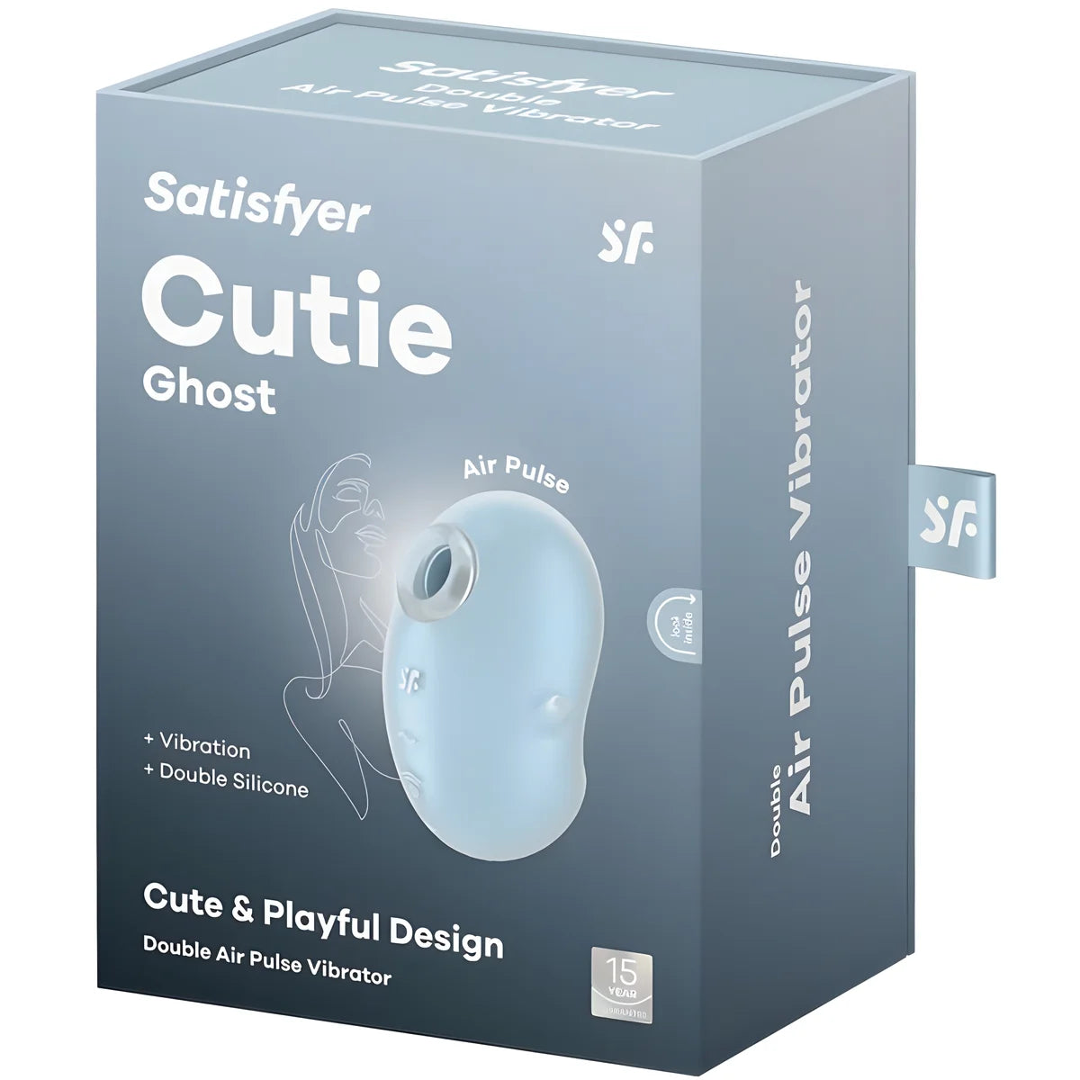 satisfyer cutie ghost vibrateur poser bleu clair
