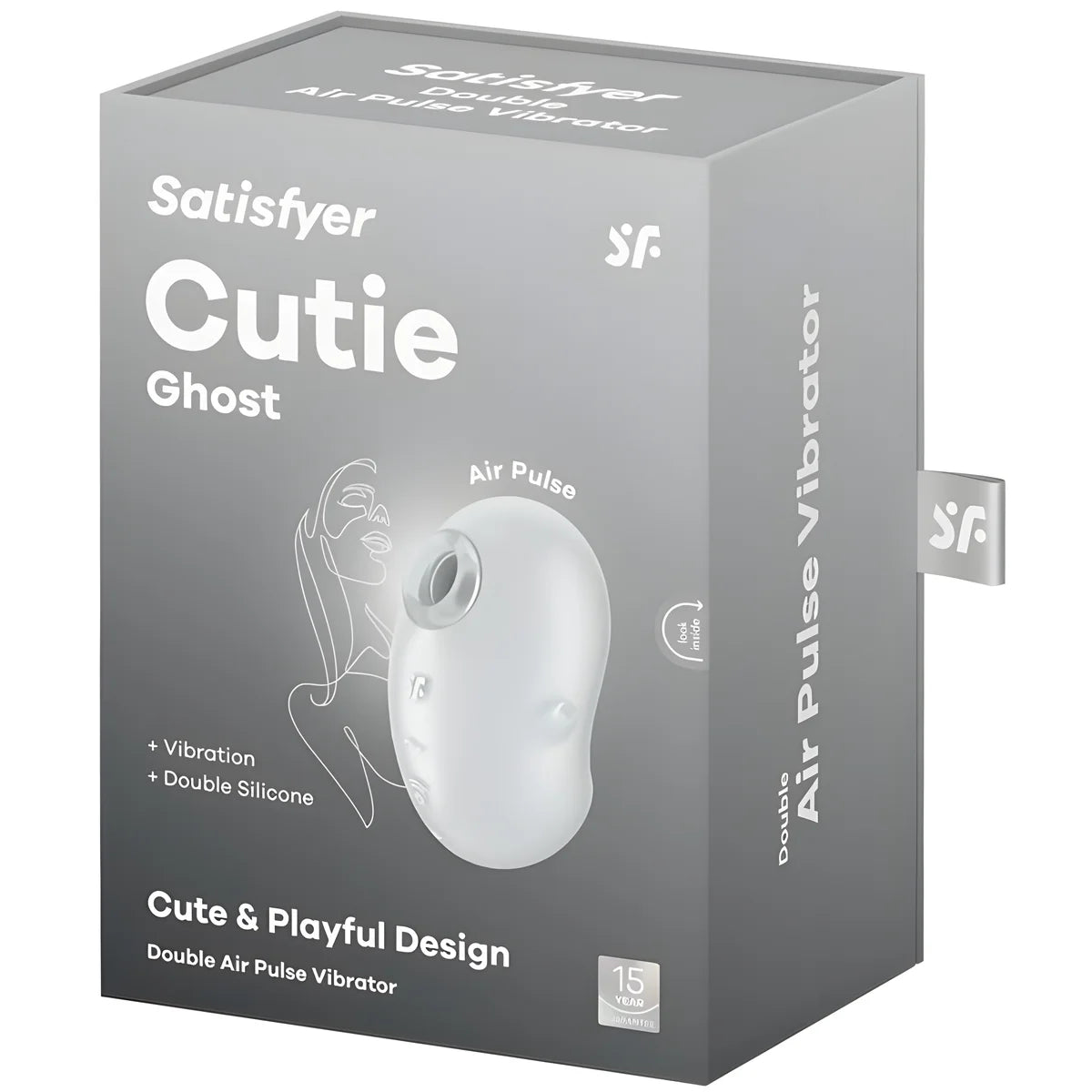 satisfyer cutie ghost vibrateur poser blanc