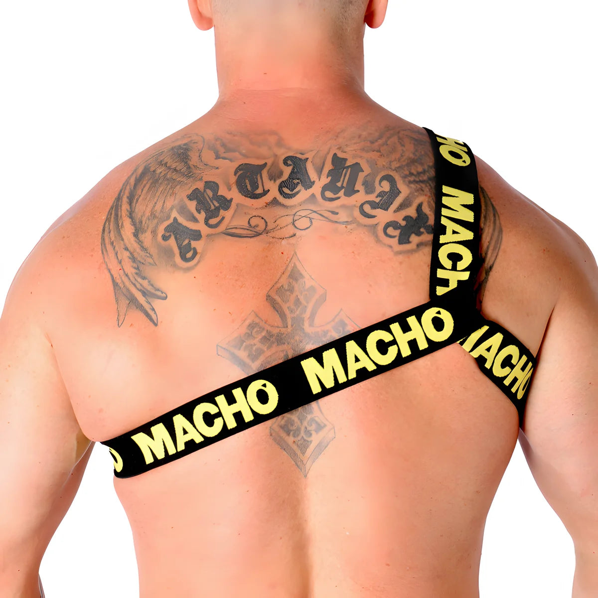 macho harnais romain blanc s m