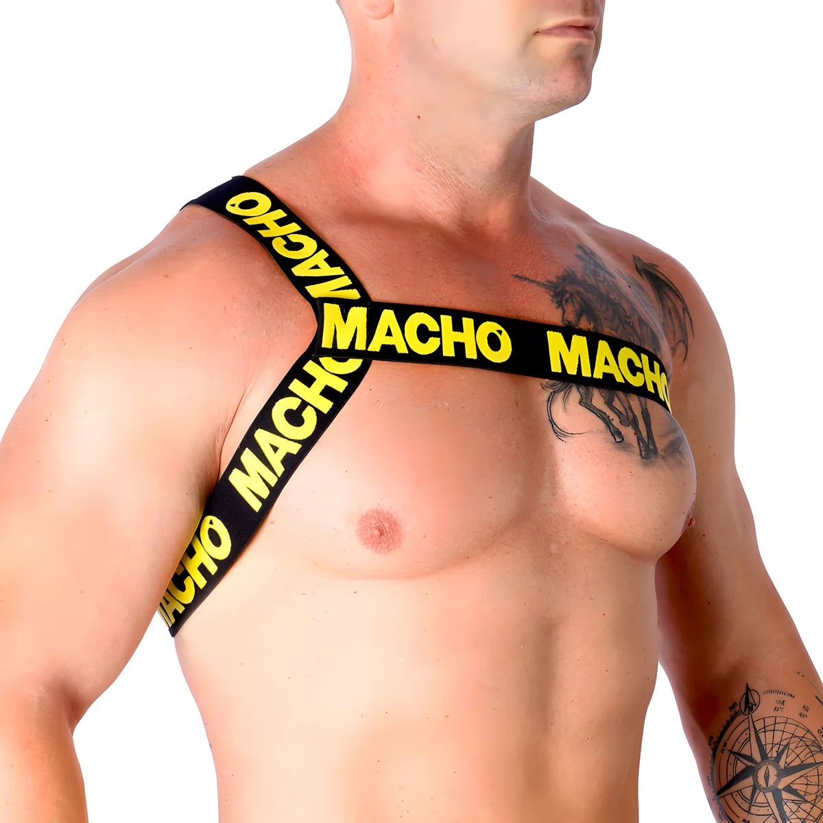 macho harnais romain blanc s m