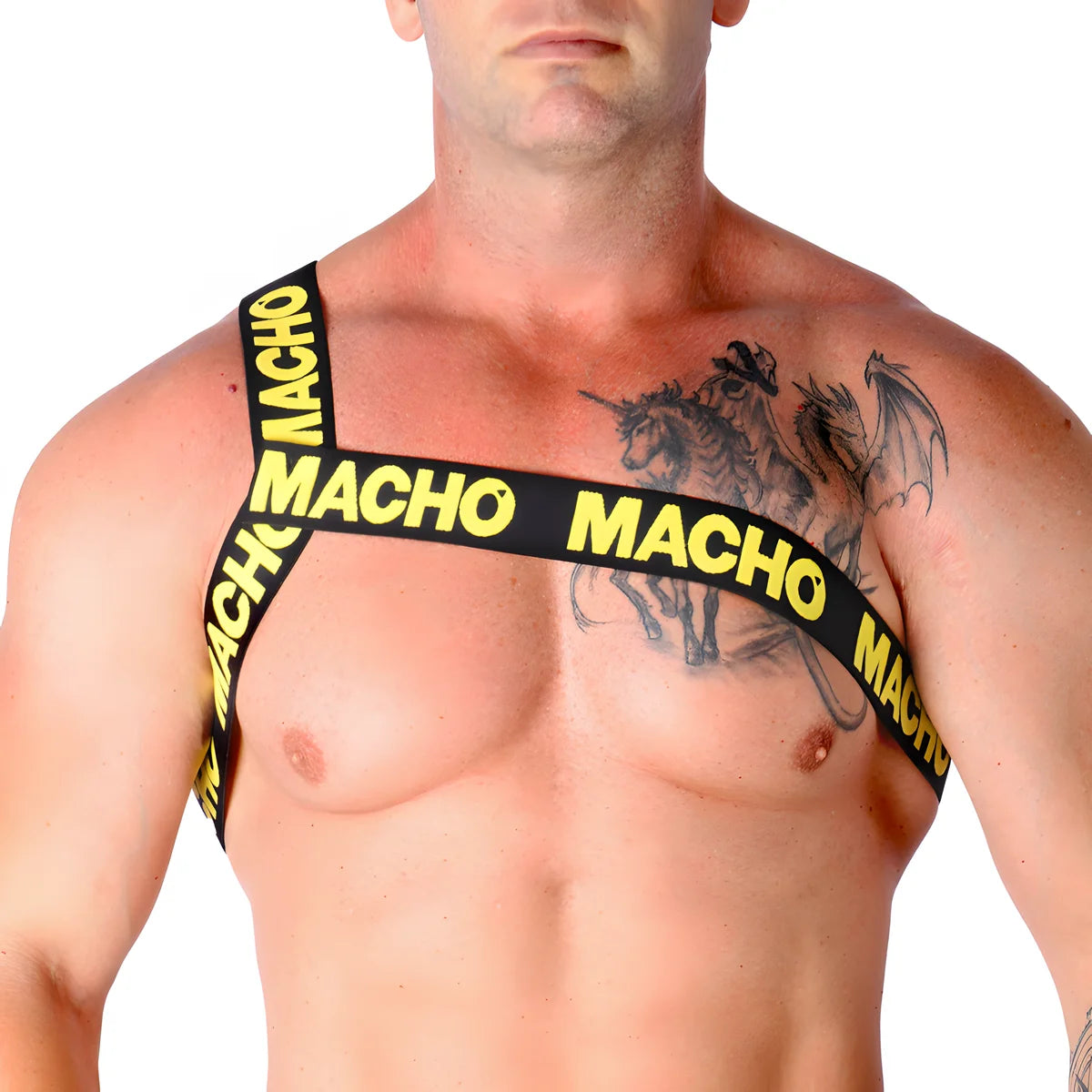 macho harnais romain blanc s m