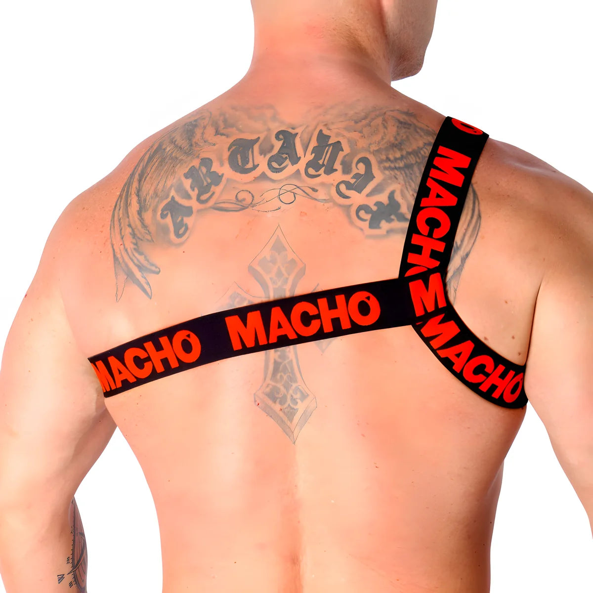macho harnais romain blanc s m