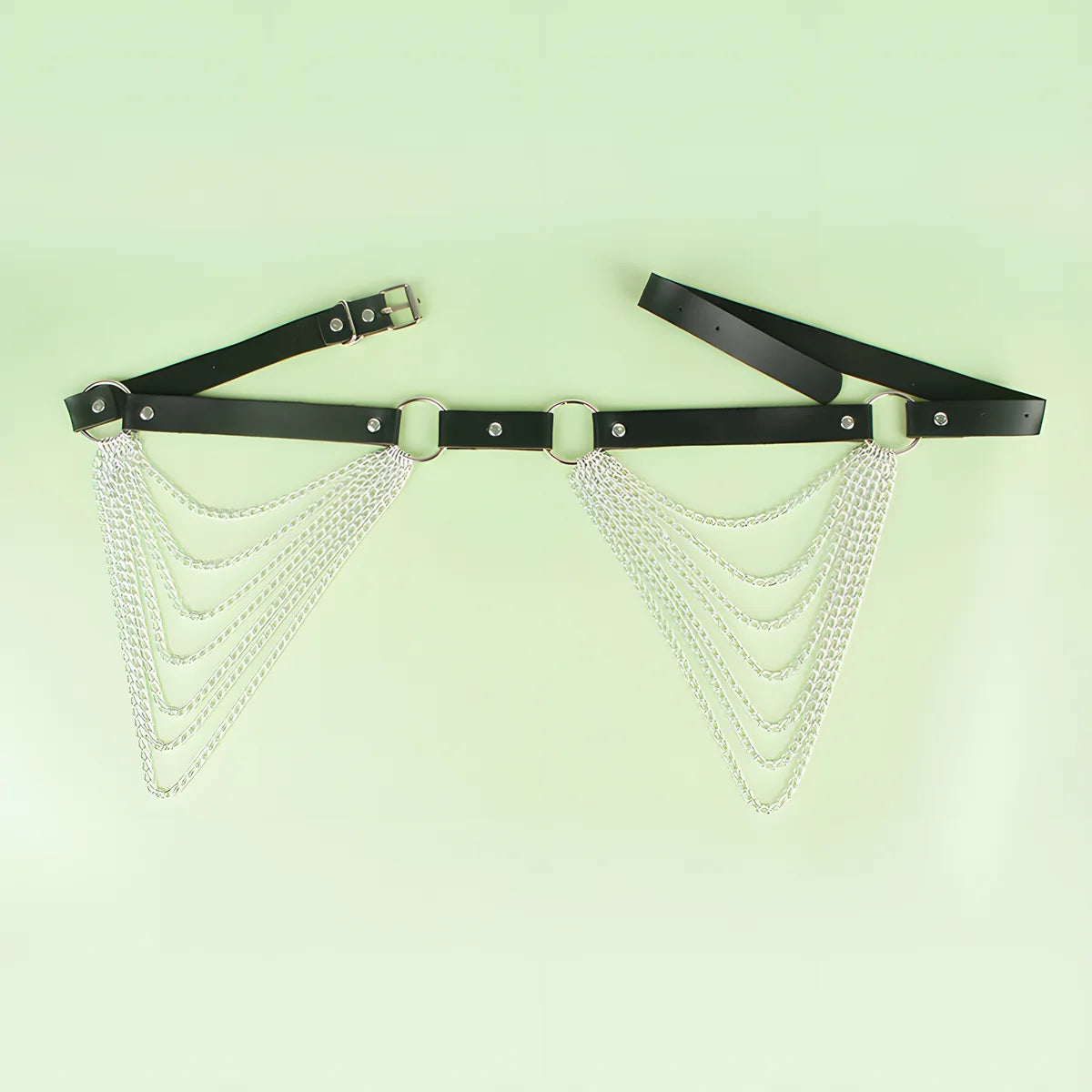 subblime chaine cuir ceinture noire taille unique