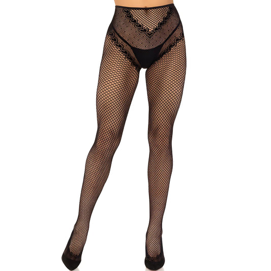 leg avenue bas resille sans crochles noir