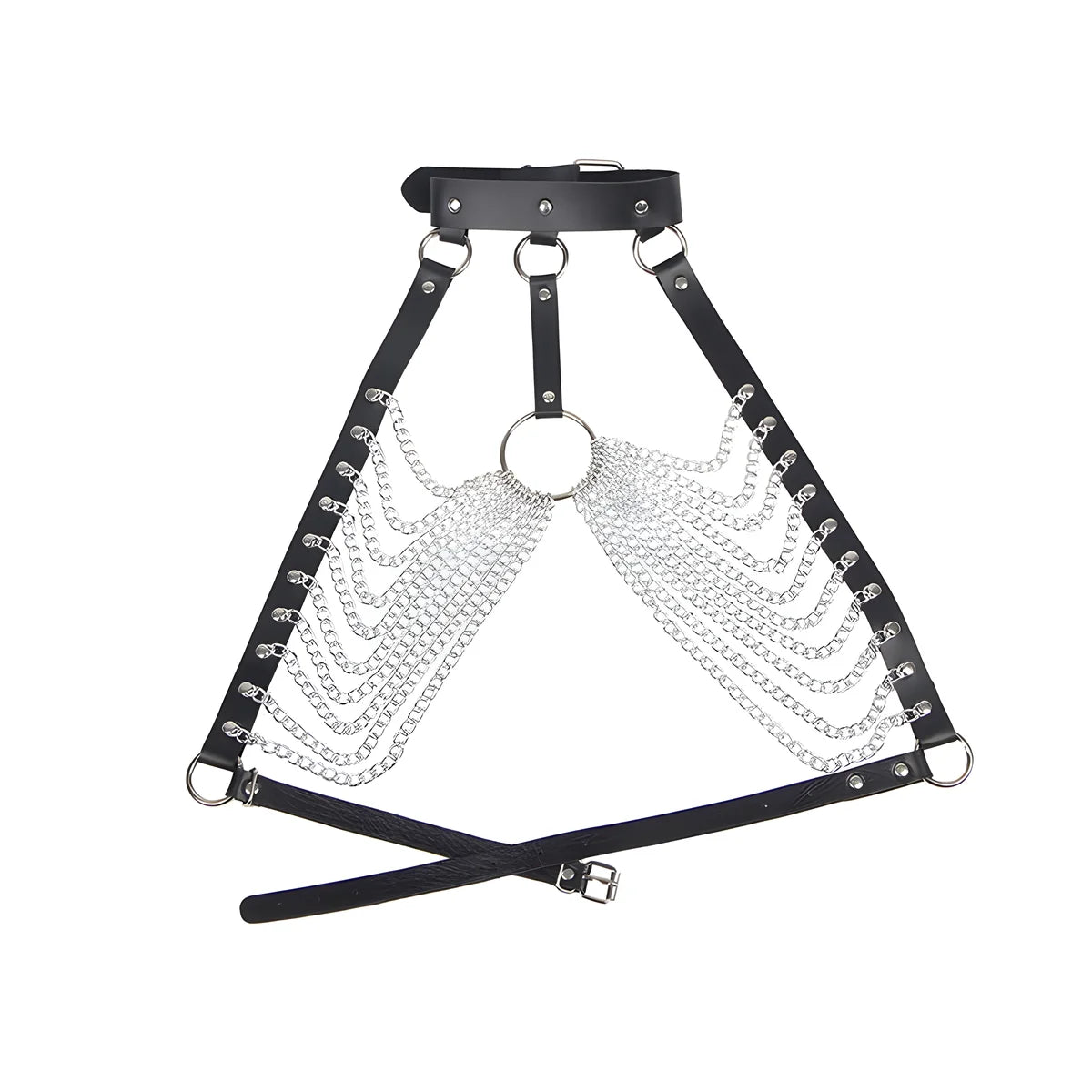subblime harnais poitrine avec grandes chaine s anneaux taille unique