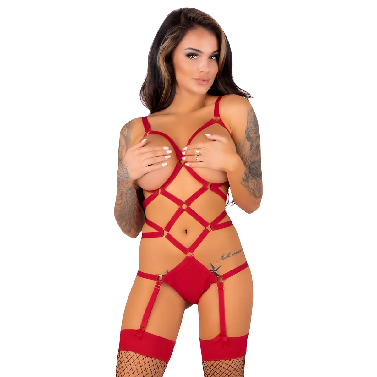 livco corsetti fashion thiara lc 20213 ensemble corps bas rouge s m