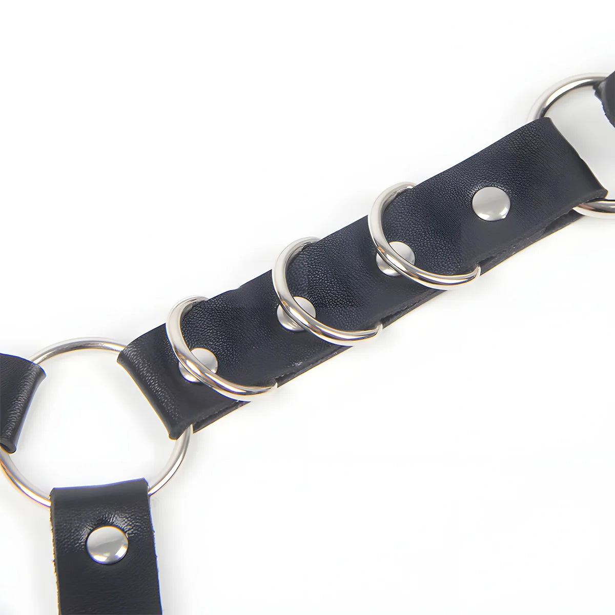 subblime harnais ceinture et jarretieres avec anneaux et chaine detail taille unique