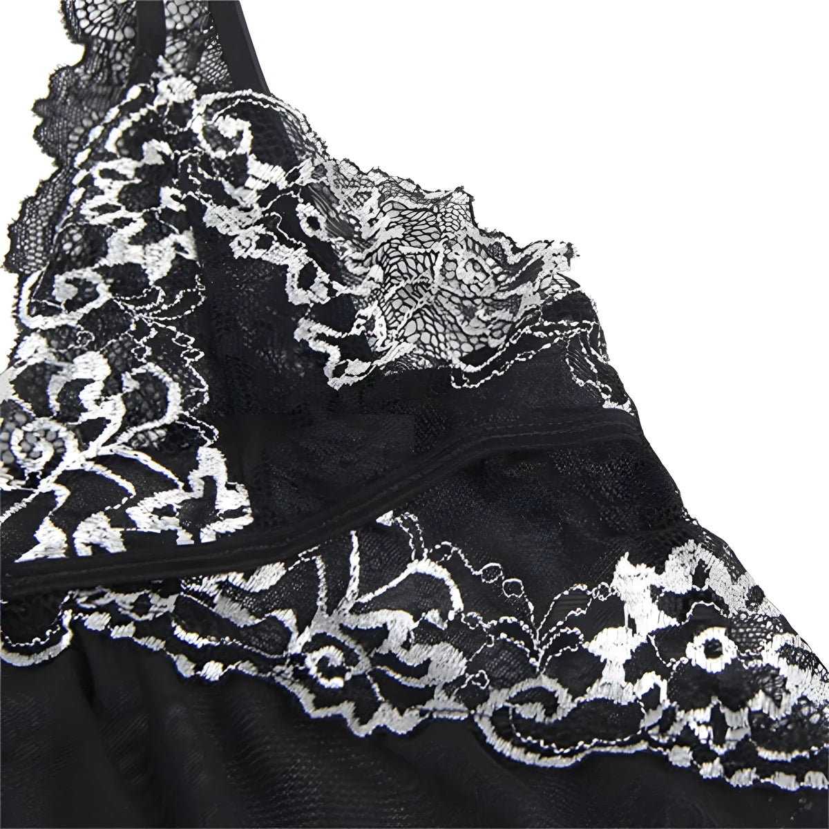 subblime babydoll tissu tulle poitrine dentelle s m