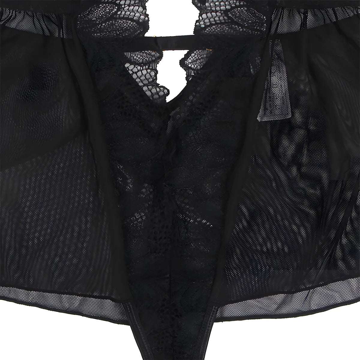 subblime teddy halter neck dos nu dentelle noir s m