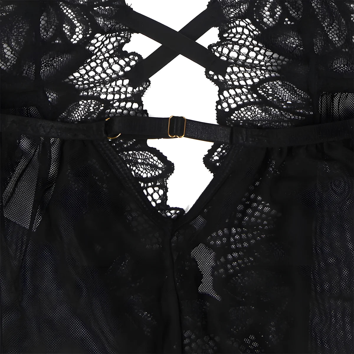 subblime teddy halter neck dos nu dentelle noir s m