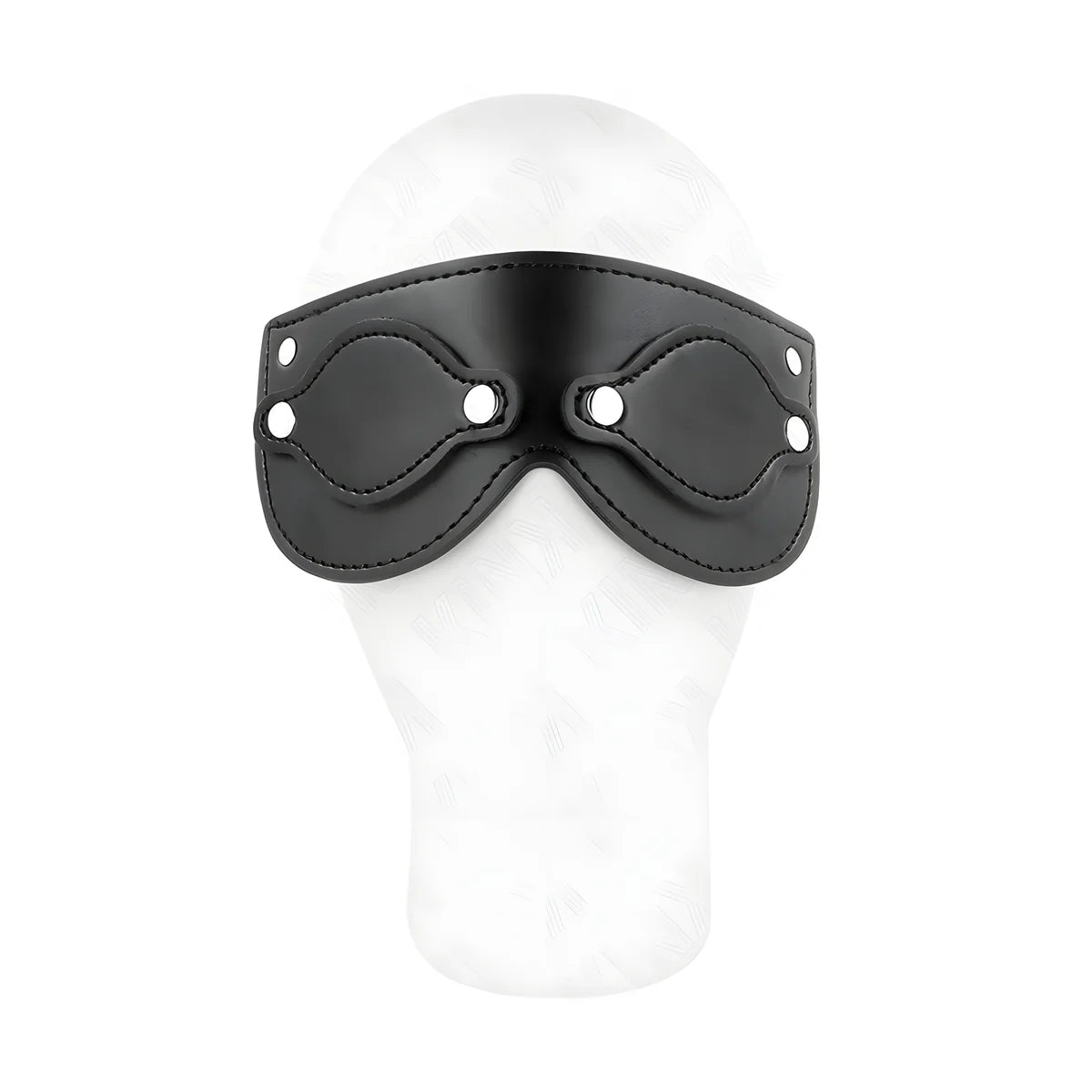 kink masque en cuirette avec cache yeux detachables 22 x 9 cm