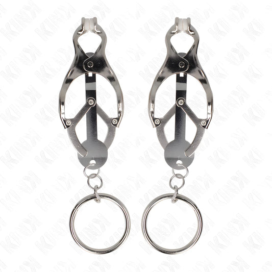 kink pinces a telephones trefle japonais o ring argent