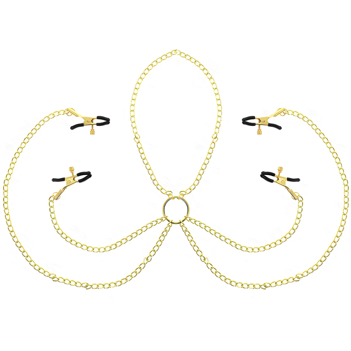 kink 4 pinces a tamelon et clito reglables or