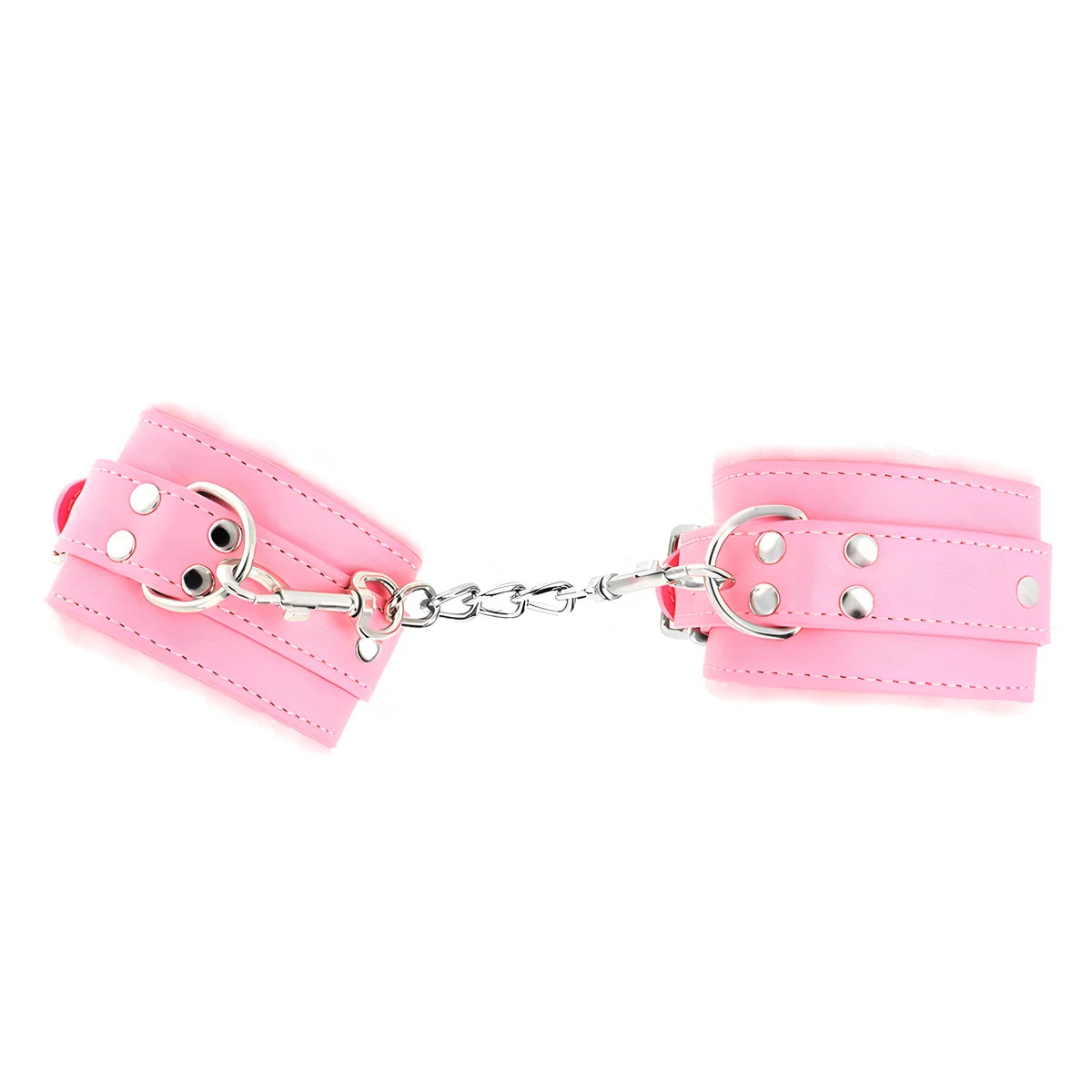 kink appui poignets doubles de fourrure rose avec ceinture rose reglable 17 29 cm x 6 cm
