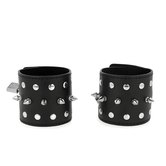 kink appareils poignets punk avec pointes 25 x 6 cm