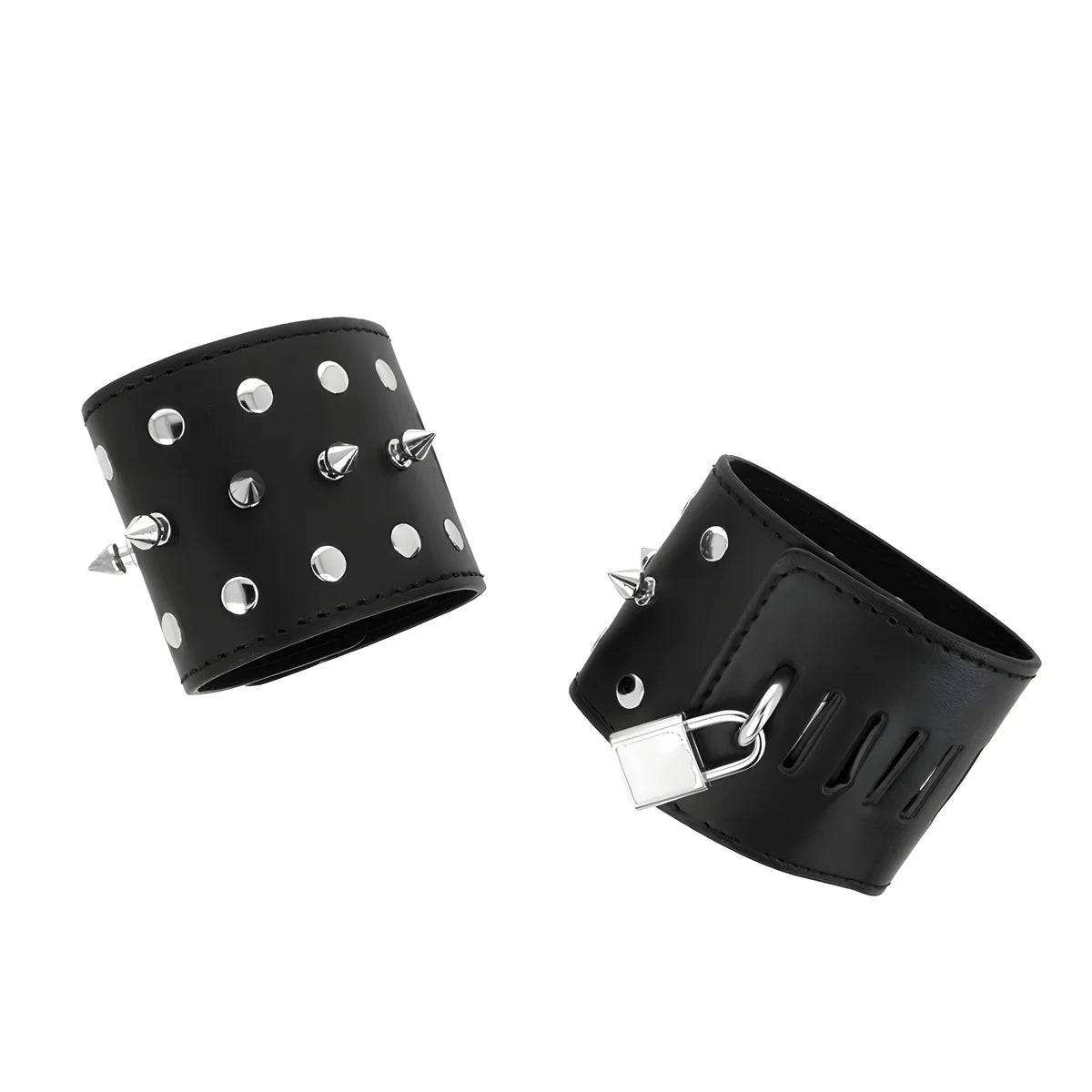 kink appareils poignets punk avec pointes 25 x 6 cm