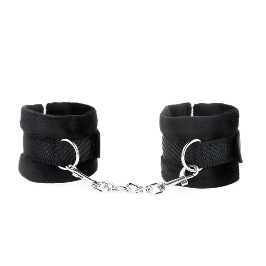 kink manchettes debutant en fourrure noir 30 x 7 cm