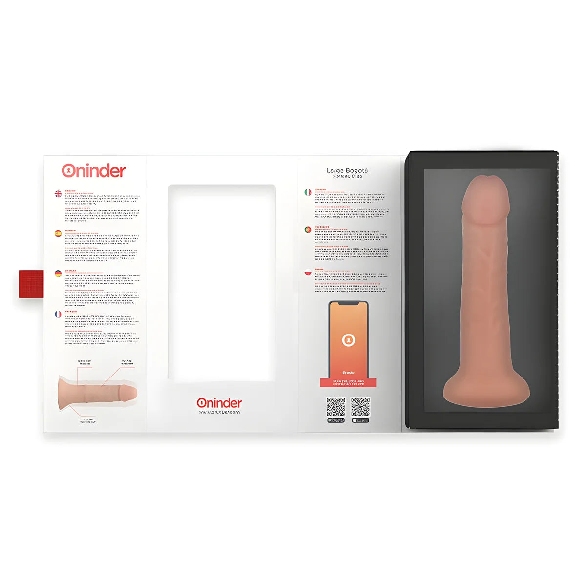 oninder grand gode vibrateur bogota 9 vitesses naturel 22 cm o 4 5 cm application gratuite