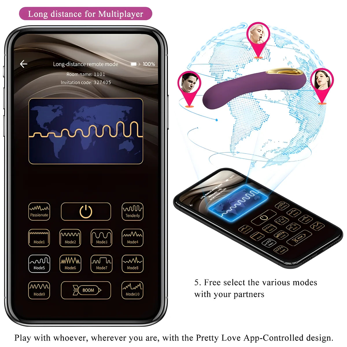 pretty love ethan vibrateur rechargeable violet