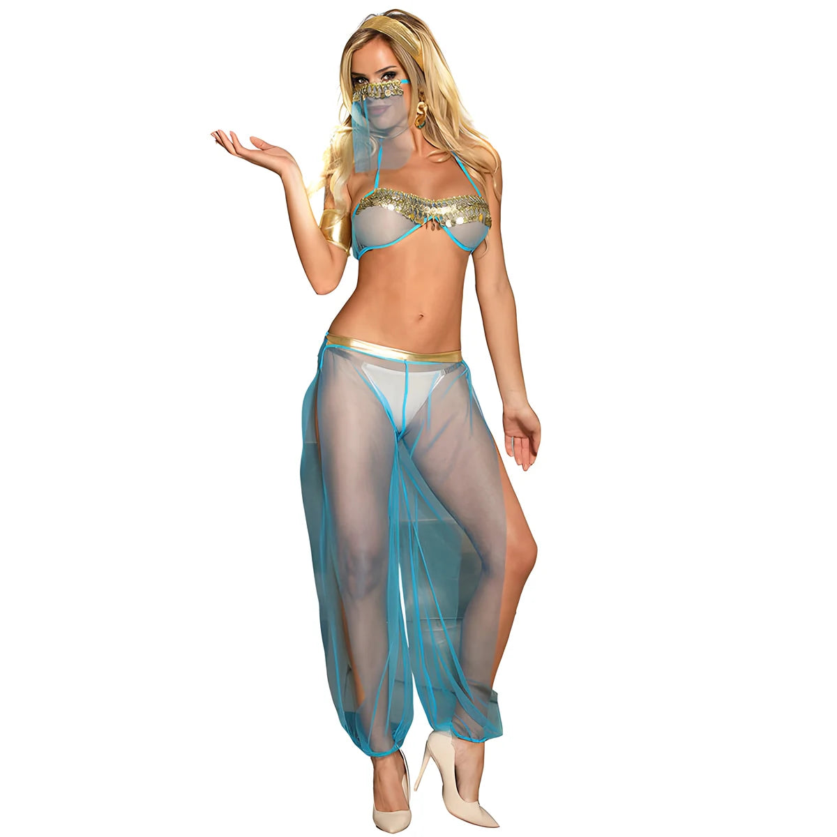 subblime ensemble lingerie bleu style indien l xl