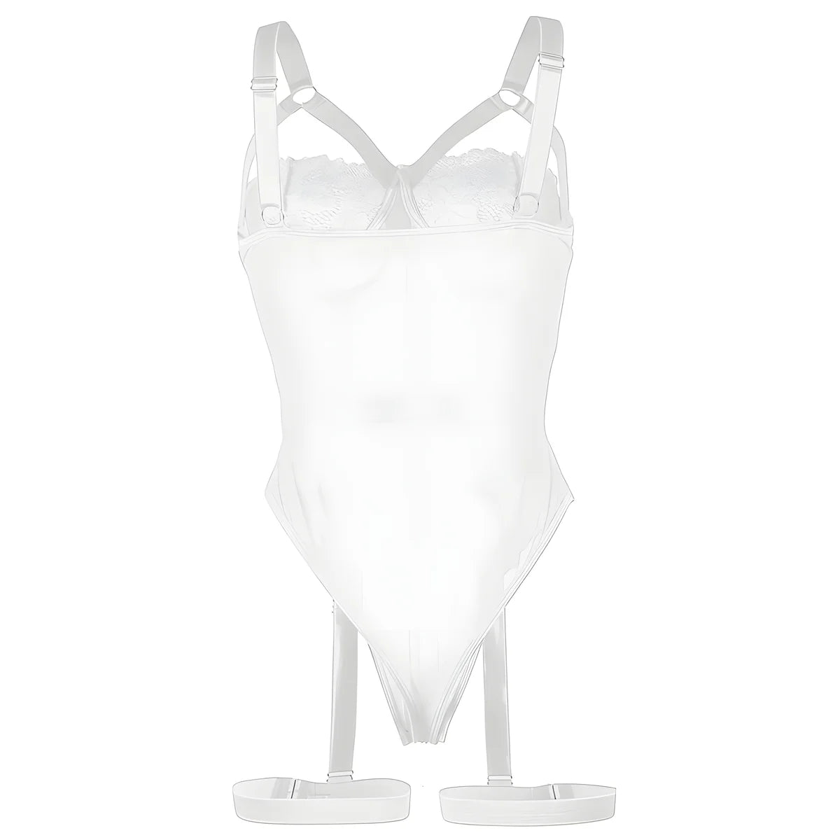 subblime teddy avec jarretiere detail poitrine blanc s m