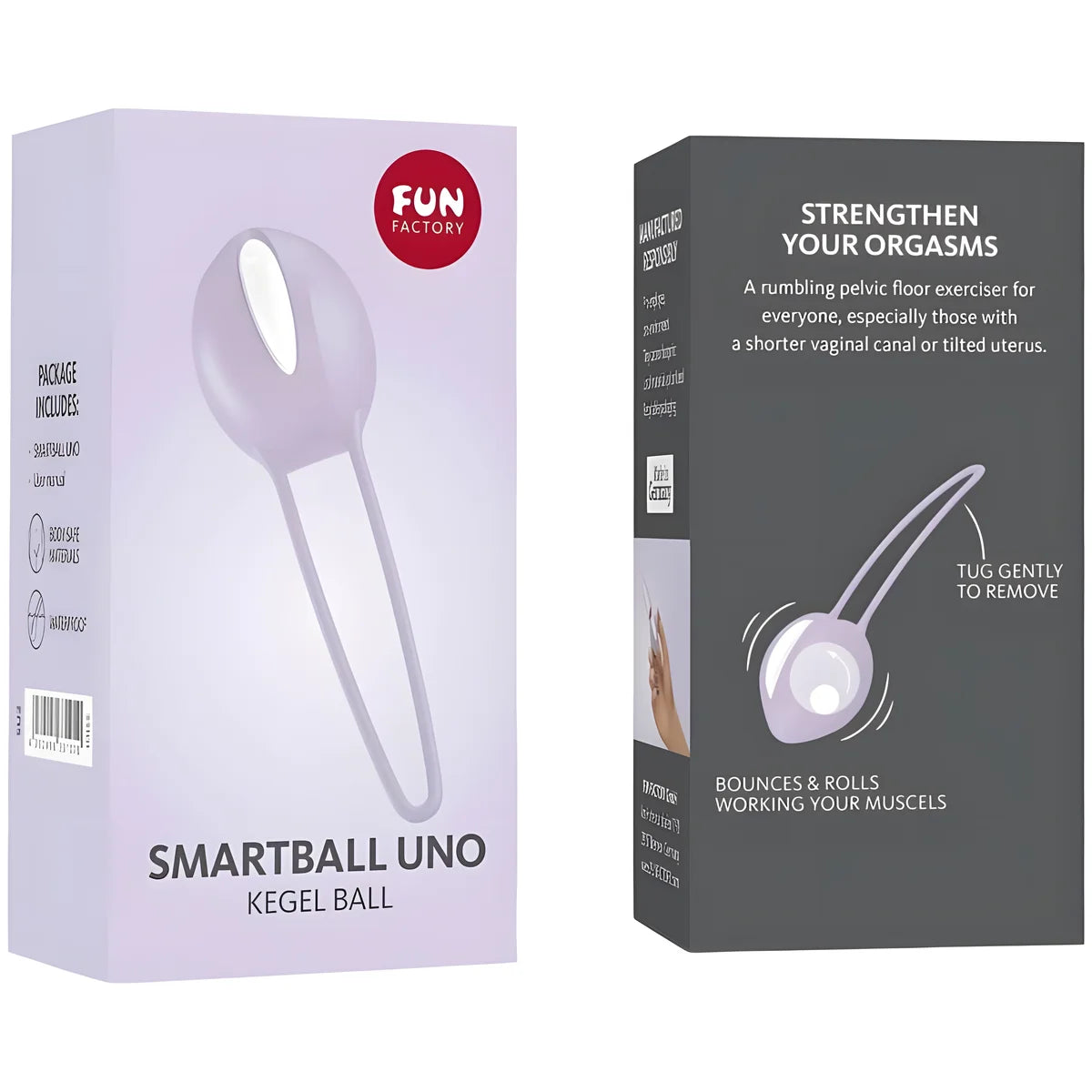 fun factory smartball uno pelvic ball blanc violet pastel