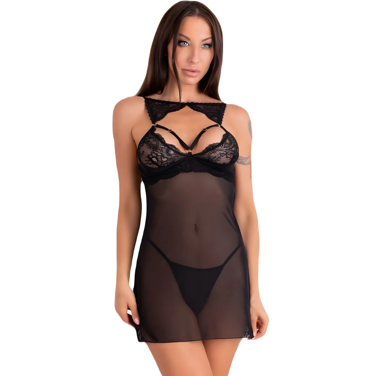 livco corsetti fashion krolina lc 90734 chemise string noir s m