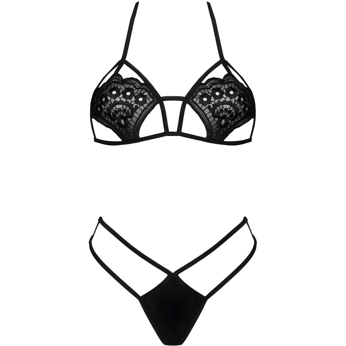 livco corsetti fashion soutien gorge string jimena lc 20216 noir taille unique