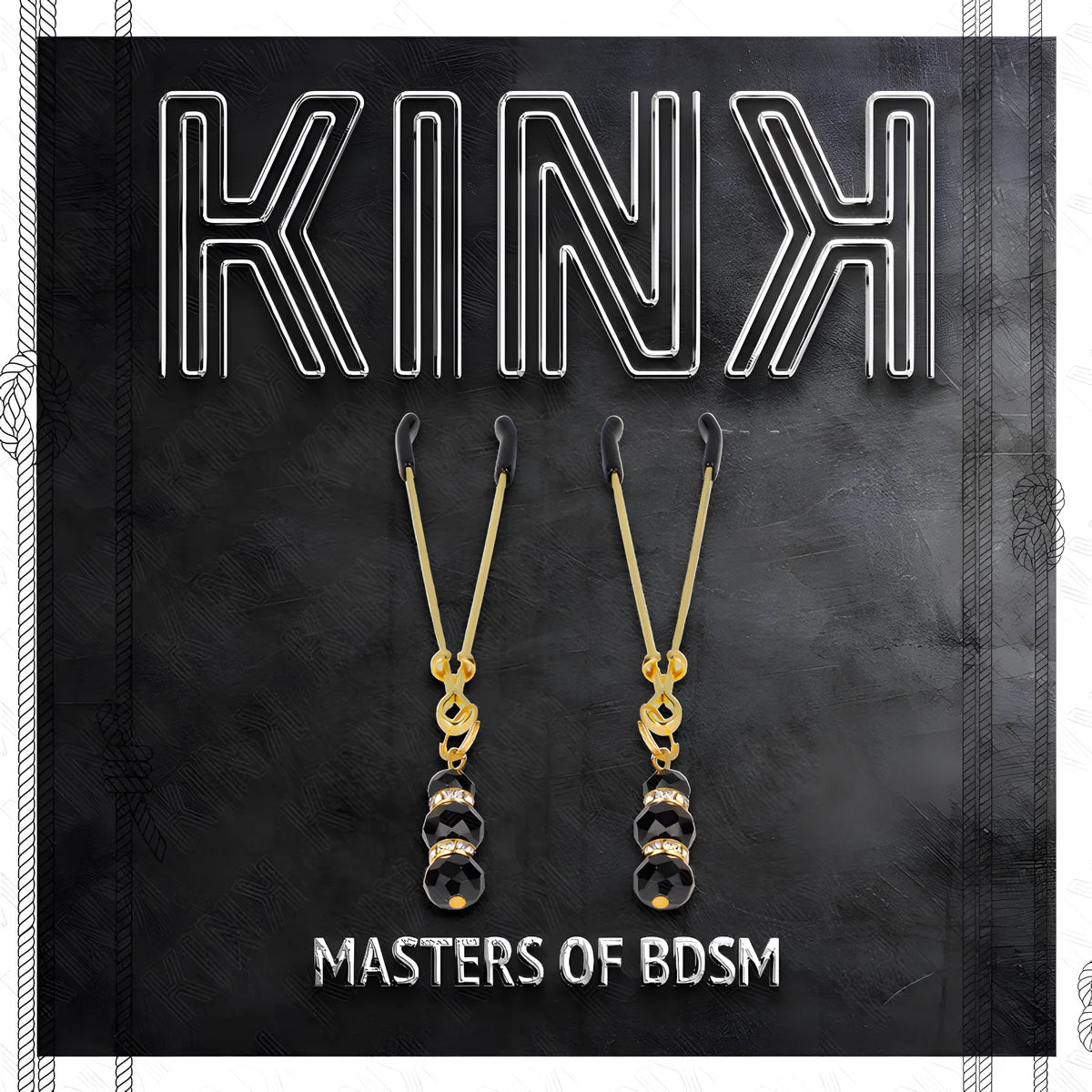 kink pinces a teton fines or avec 3 billes de verre noir 7 cm