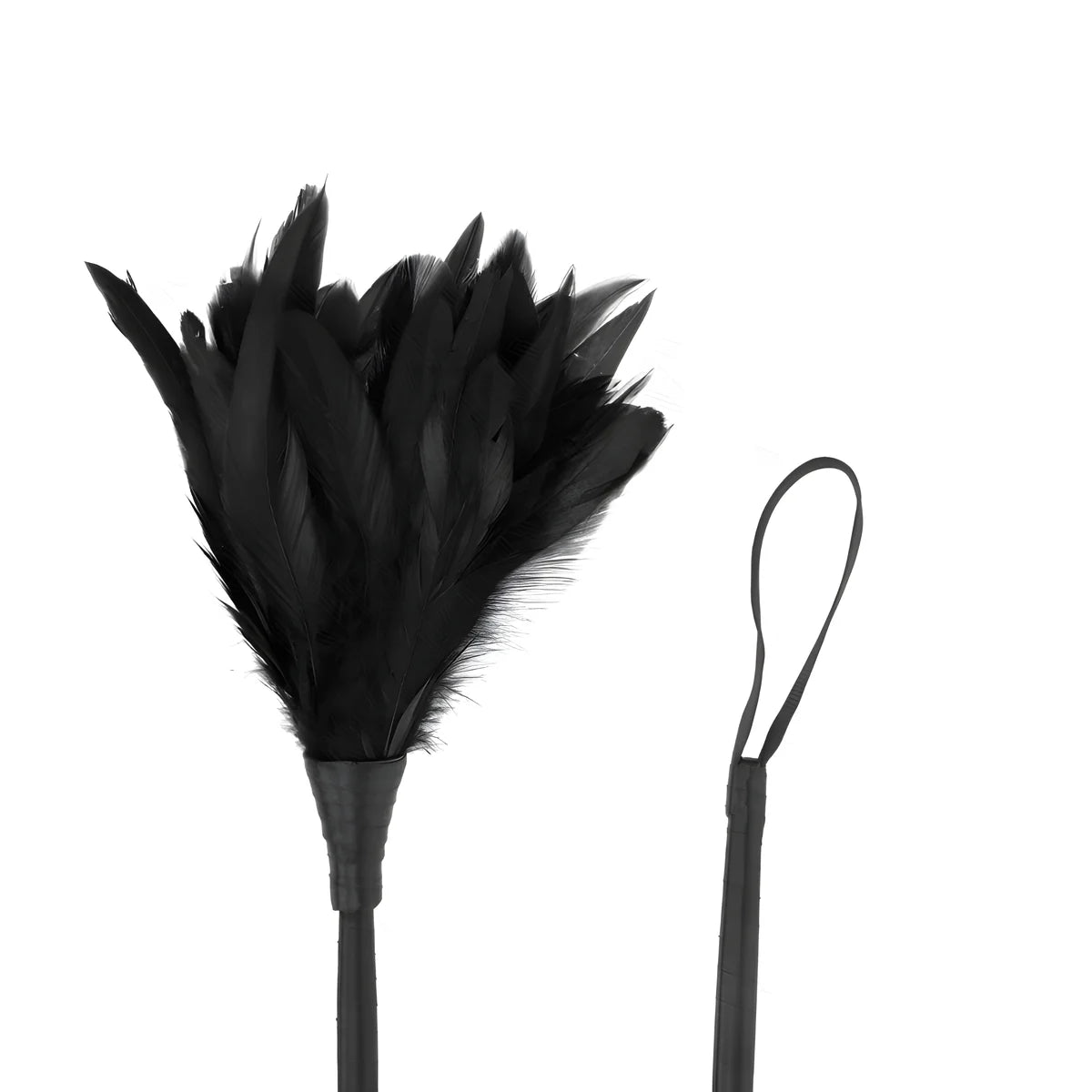kink plumes de poulet tickle en forme de corne noire 36 cm