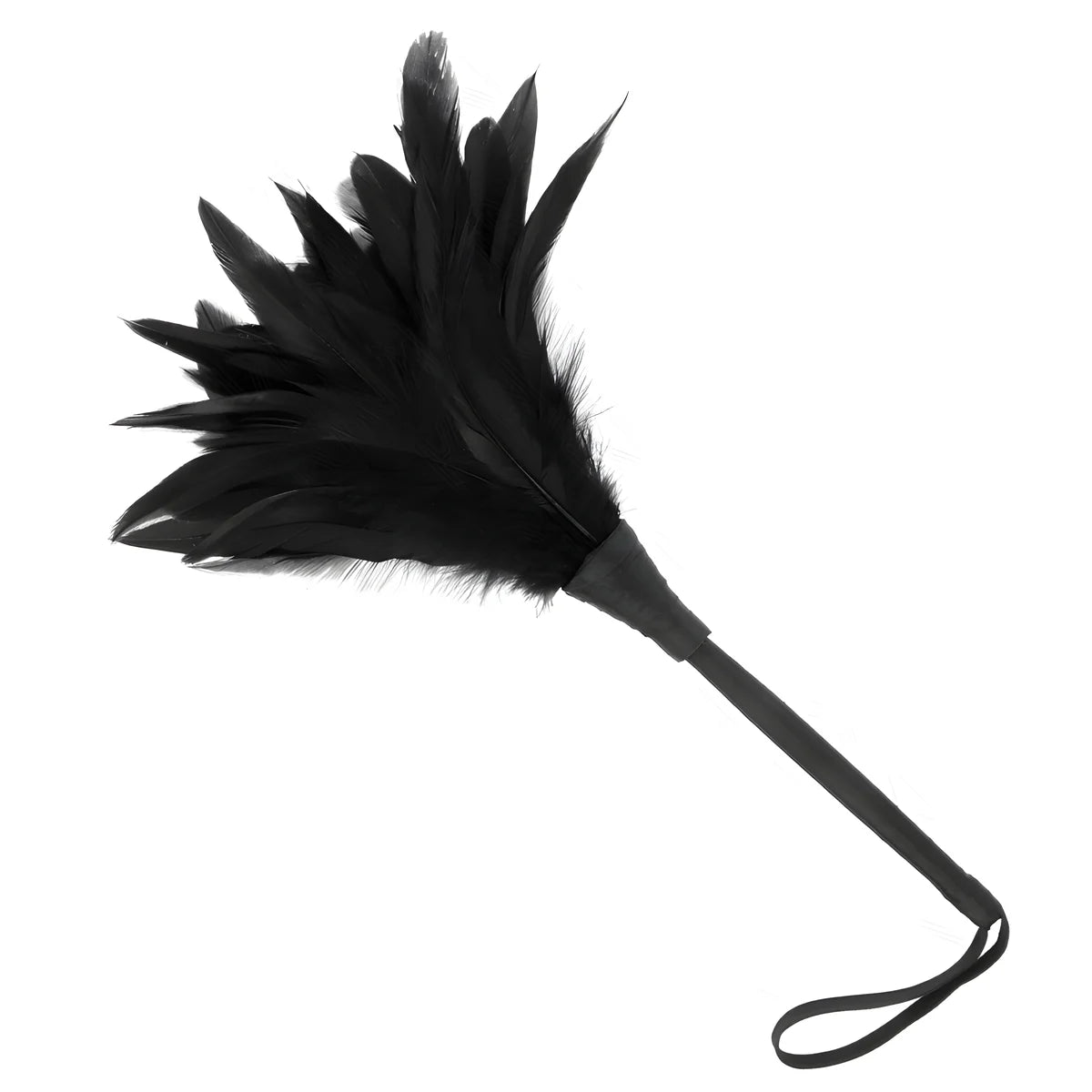 kink plumes de poulet tickle en forme de corne noire 36 cm