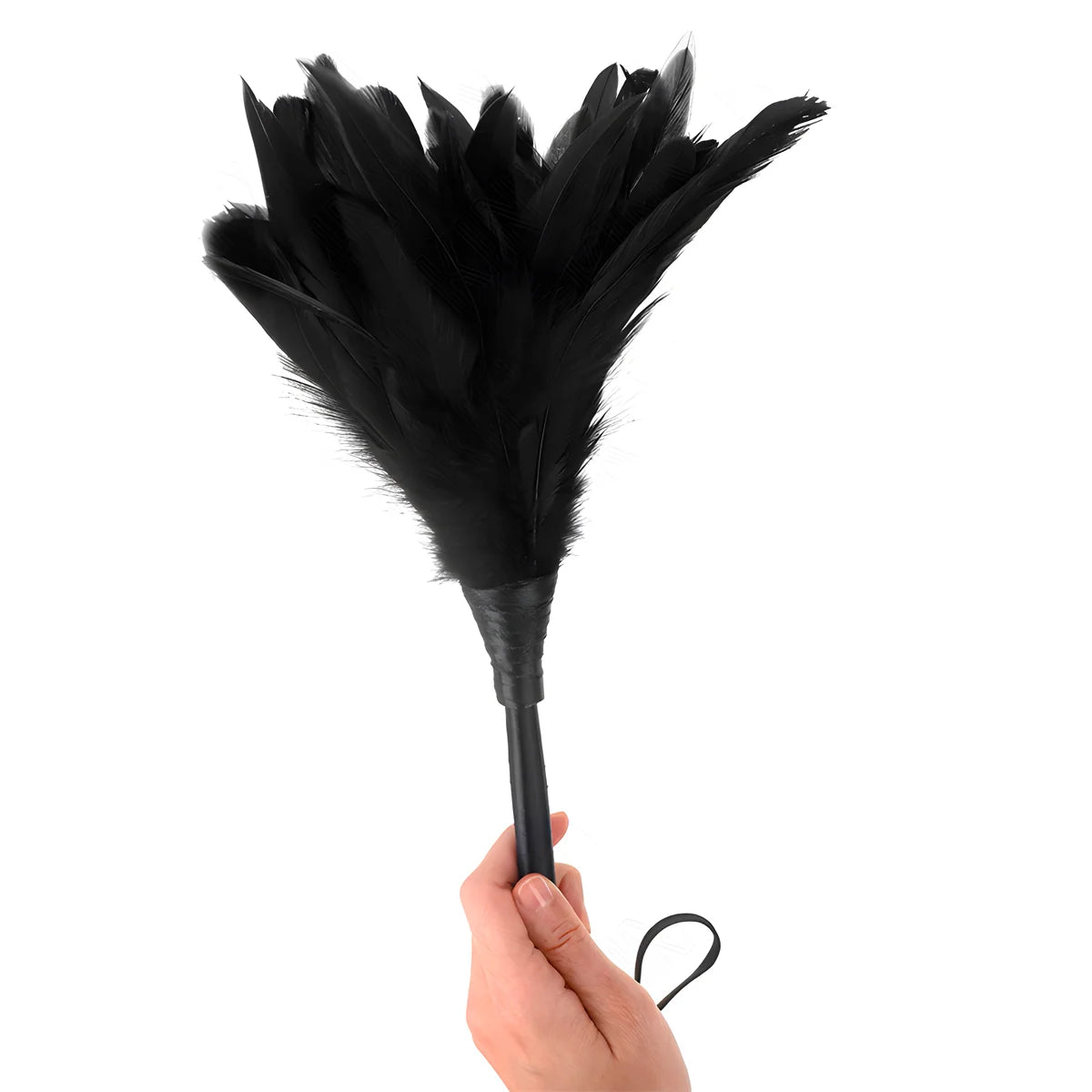 kink plumes de poulet tickle en forme de corne noire 36 cm