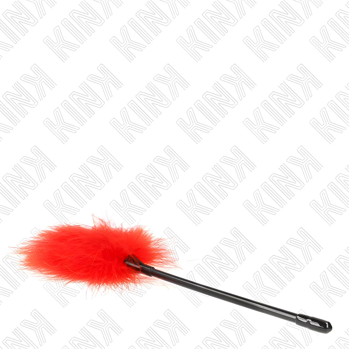 kink plumes tickle rouges utilisees pour le kit bondage 27 cm