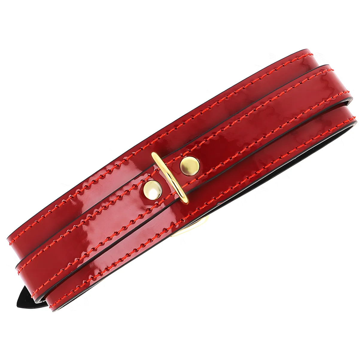 kink collier ajustable rouge vin avec details dores 29 42 5 cm x 4 cm