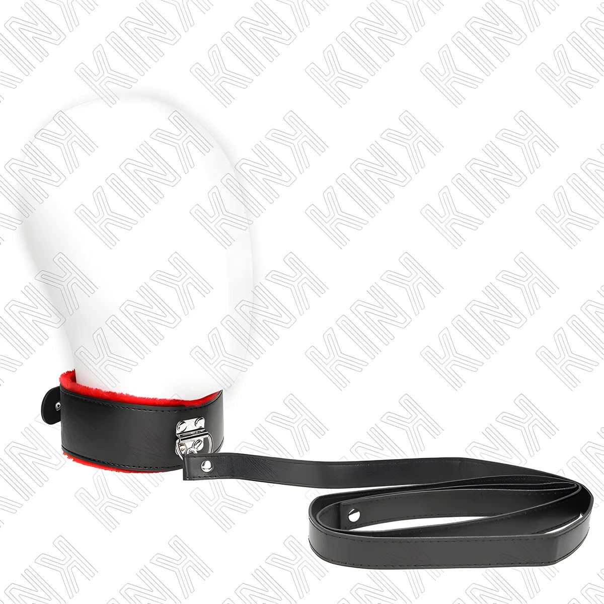 kink collier avec ceinture 116 cm avec bracelet en cuir rouge ajustable 40 48 cm x 6 cm