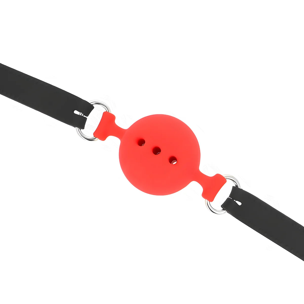 kink baillon entierement silicone 55 x 2 cm avec boule de 5 cm taille l rouge ajustable 35 51 cm