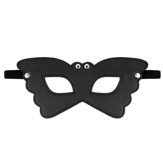 kink masque en cuirette forme papillon 20 x 9 cm