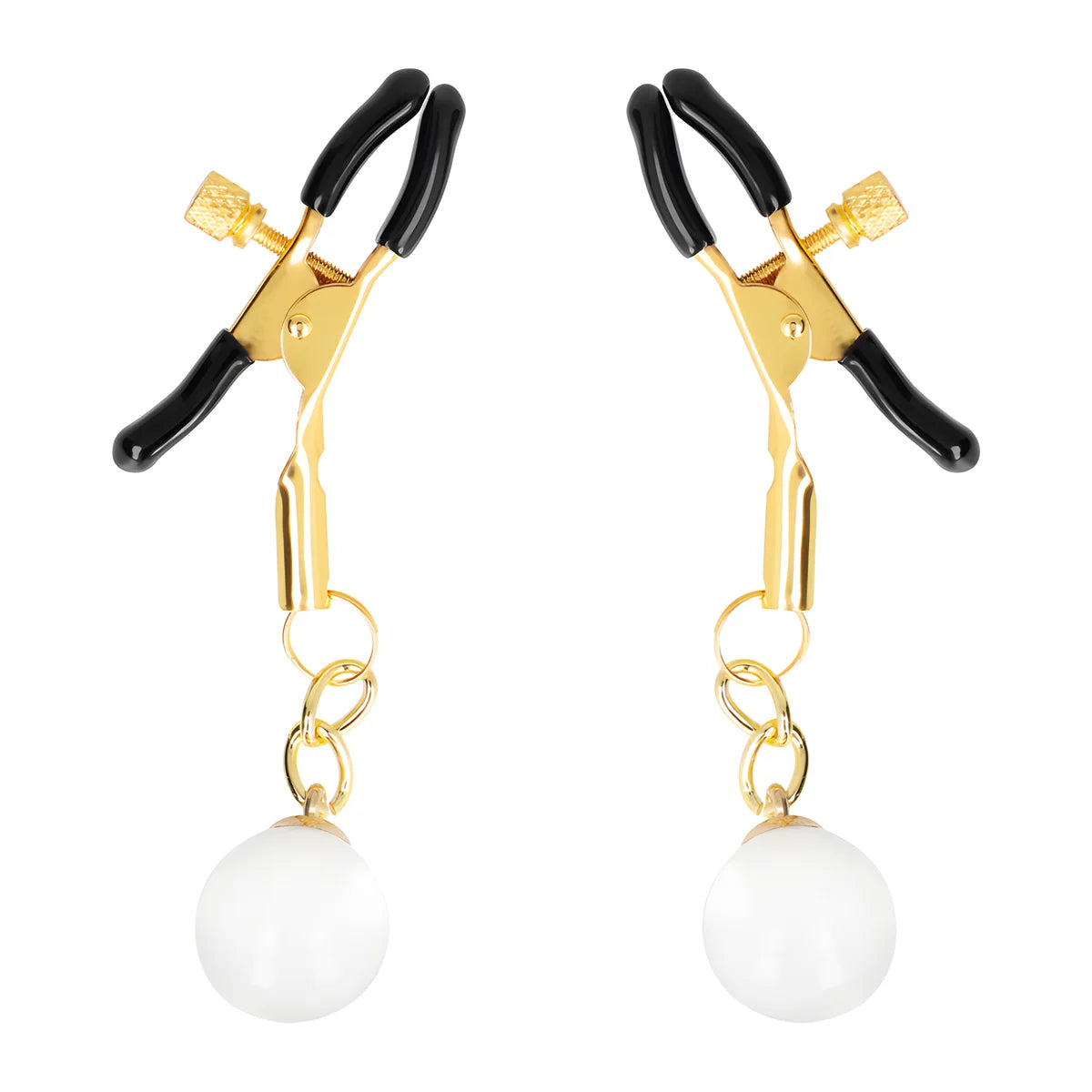 kink pinces a meton billes de verre or 6 cm