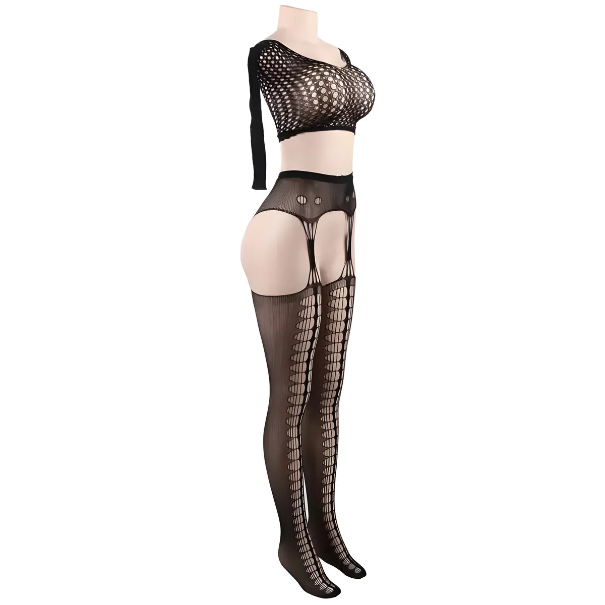 queen lingerie bodystocking haut manches longues s l 1